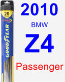 Passenger Wiper Blade for 2010 BMW Z4 - Hybrid