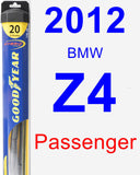 Passenger Wiper Blade for 2012 BMW Z4 - Hybrid