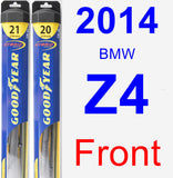 Front Wiper Blade Pack for 2014 BMW Z4 - Hybrid