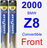 Front Wiper Blade Pack for 2000 BMW Z8 - Hybrid