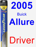 Driver Wiper Blade for 2005 Buick Allure - Hybrid