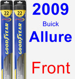 Front Wiper Blade Pack for 2009 Buick Allure - Hybrid