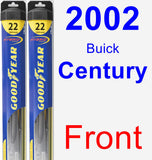 Front Wiper Blade Pack for 2002 Buick Century - Hybrid
