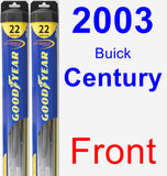 Front Wiper Blade Pack for 2003 Buick Century - Hybrid