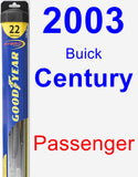 Passenger Wiper Blade for 2003 Buick Century - Hybrid