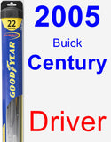 Driver Wiper Blade for 2005 Buick Century - Hybrid