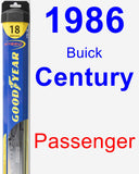 Passenger Wiper Blade for 1986 Buick Century - Hybrid