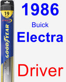 Driver Wiper Blade for 1986 Buick Electra - Hybrid