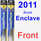 Front Wiper Blade Pack for 2011 Buick Enclave - Hybrid
