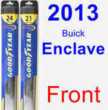 Front Wiper Blade Pack for 2013 Buick Enclave - Hybrid