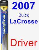 Driver Wiper Blade for 2007 Buick LaCrosse - Hybrid