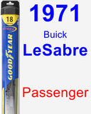Passenger Wiper Blade for 1971 Buick LeSabre - Hybrid