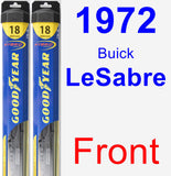 Front Wiper Blade Pack for 1972 Buick LeSabre - Hybrid