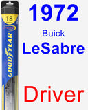 Driver Wiper Blade for 1972 Buick LeSabre - Hybrid