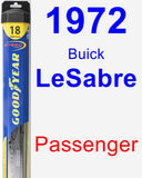 Passenger Wiper Blade for 1972 Buick LeSabre - Hybrid