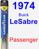 Passenger Wiper Blade for 1974 Buick LeSabre - Hybrid