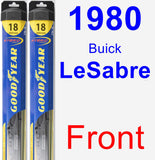 Front Wiper Blade Pack for 1980 Buick LeSabre - Hybrid
