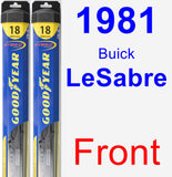 Front Wiper Blade Pack for 1981 Buick LeSabre - Hybrid