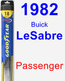 Passenger Wiper Blade for 1982 Buick LeSabre - Hybrid