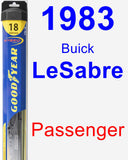 Passenger Wiper Blade for 1983 Buick LeSabre - Hybrid