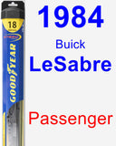 Passenger Wiper Blade for 1984 Buick LeSabre - Hybrid