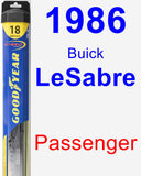 Passenger Wiper Blade for 1986 Buick LeSabre - Hybrid