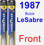 Front Wiper Blade Pack for 1987 Buick LeSabre - Hybrid
