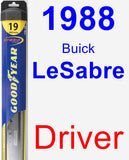 Driver Wiper Blade for 1988 Buick LeSabre - Hybrid