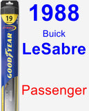 Passenger Wiper Blade for 1988 Buick LeSabre - Hybrid