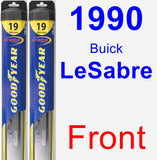 Front Wiper Blade Pack for 1990 Buick LeSabre - Hybrid
