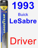 Driver Wiper Blade for 1993 Buick LeSabre - Hybrid