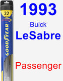 Passenger Wiper Blade for 1993 Buick LeSabre - Hybrid