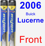 Front Wiper Blade Pack for 2006 Buick Lucerne - Hybrid