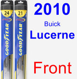 Front Wiper Blade Pack for 2010 Buick Lucerne - Hybrid