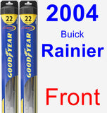 Front Wiper Blade Pack for 2004 Buick Rainier - Hybrid