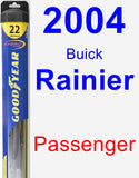 Passenger Wiper Blade for 2004 Buick Rainier - Hybrid