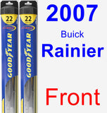 Front Wiper Blade Pack for 2007 Buick Rainier - Hybrid