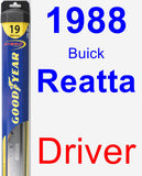 Driver Wiper Blade for 1988 Buick Reatta - Hybrid