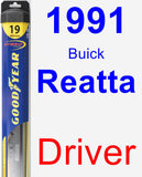 Driver Wiper Blade for 1991 Buick Reatta - Hybrid