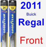 Front Wiper Blade Pack for 2011 Buick Regal - Hybrid