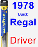 Driver Wiper Blade for 1978 Buick Regal - Hybrid