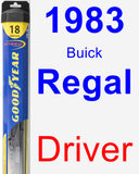 Driver Wiper Blade for 1983 Buick Regal - Hybrid