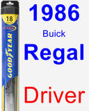 Driver Wiper Blade for 1986 Buick Regal - Hybrid