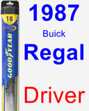 Driver Wiper Blade for 1987 Buick Regal - Hybrid