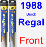 Front Wiper Blade Pack for 1988 Buick Regal - Hybrid