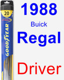 Driver Wiper Blade for 1988 Buick Regal - Hybrid