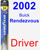Driver Wiper Blade for 2002 Buick Rendezvous - Hybrid