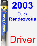 Driver Wiper Blade for 2003 Buick Rendezvous - Hybrid