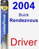 Driver Wiper Blade for 2004 Buick Rendezvous - Hybrid