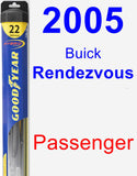 Passenger Wiper Blade for 2005 Buick Rendezvous - Hybrid